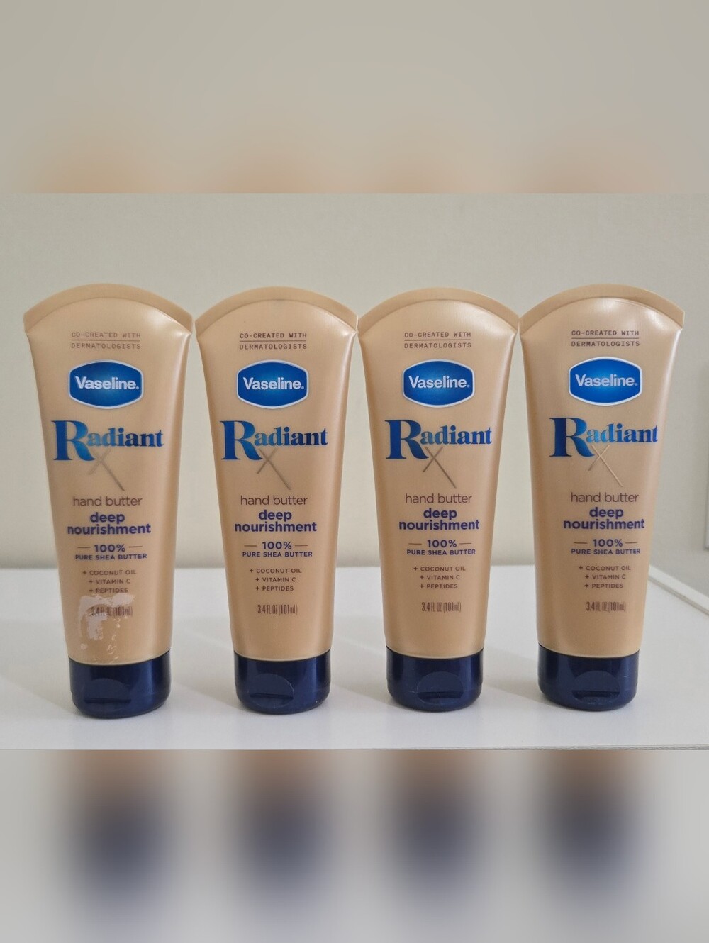 New Vaseline Radiant Hand Butter - Deep Nourishment (Peach/Blue) 4 Items